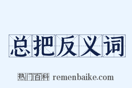 总把反义词是什么意思的图片